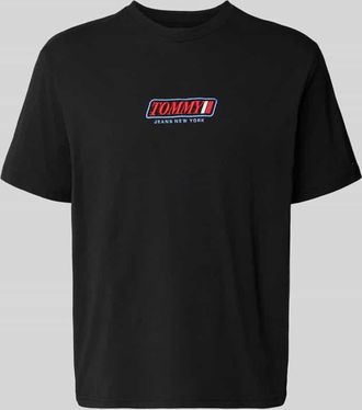 Tommy Jeans Regular Fit T-Shirt aus reiner Baumwolle in Black, Gr&ouml;&szlig;e XXL