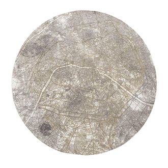 Louis De Poortere Alfombra de poli&eacute;ster gris, 240x240 cm