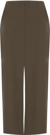 Harris Wharf London Ebony Grey Midi Skirt