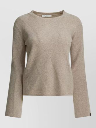 Max Mara cashmere crewneck sweater long sleeves pattern