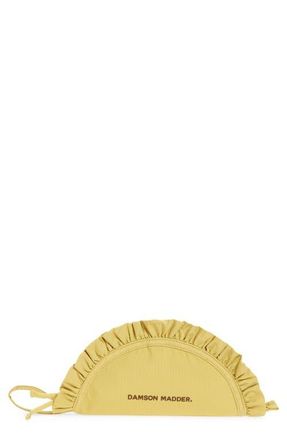 Damson Madder Ruffle Half Moon Makeup Bag in Green at Nordstrom