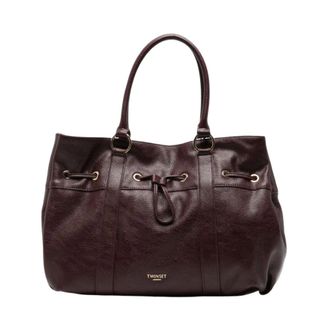 Twinset Tassen, Dames, Rood, ONE Size, Leer, Tote Bag
