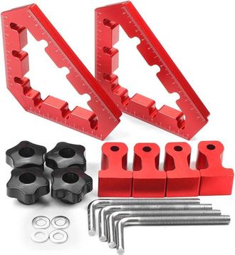 OEM Soporte De Posicionamiento De 90/45/135 Grados, Abrazadera De &Aacute;ngulo Recto De 13 Cm Con 4 Clips, Abrazadera De Esquina De Aluminio, Herramienta De Suj