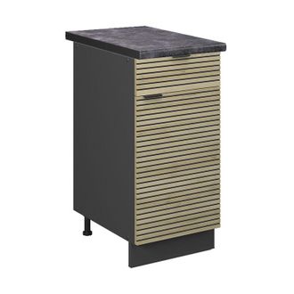 Vicco Mueble Bajo De Cocina Fame-line, Panel De Roble, 40 Cm, Et Antracita