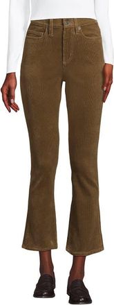 Lands End High Rise Corduroy Kick Crop Pants in Dark Toffee at Nordstrom, Size 18