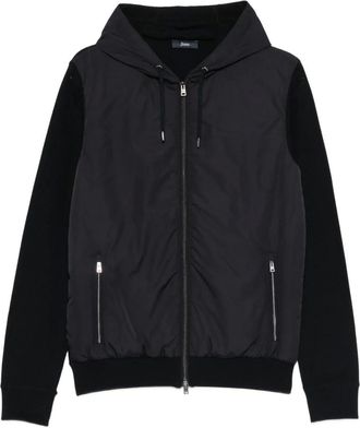 Herno Jassen, Dames, Blauw, XL, Katoen, Hooded Zip Jacket