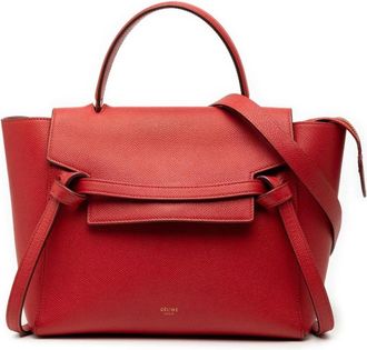 Celine Pre-owned Top Handle Leather Bag - Dames - Vintage Handtas - Rood - ONE Size - Leer - Vintage