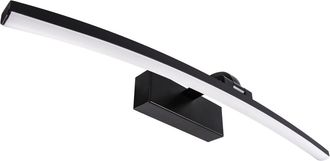 OEM Applique Da Bagno Sopra Lo Specchio, Nera, 50 Cm, 12 W Led, 4000 K, 1240 Lm, Ip44, Mamba Ideus 03884