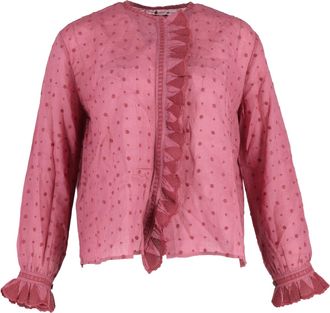 Isabel Marant Polka Dot Blouse in Pink Cotton