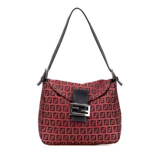 Fendi Pre-owned Fendi Zucca Canvas Double Flap Mamma Ladies 8BR001