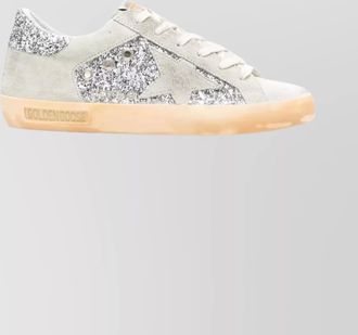 Golden Goose star design suede and glitter sneakers