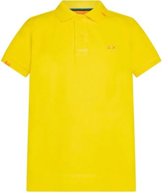 Sun 68 Speciaal Geverfd Katoenen Poloshirt - Heren - Polos - Geel - XL - Katoen - Tops