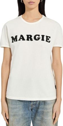 Maison Margiela Short-Sleeve Relaxed Fit T-Shirt with Bold Lettering