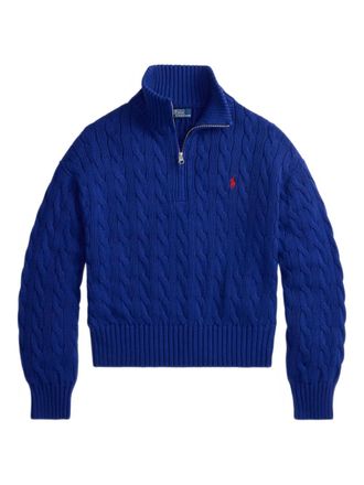 Polo Ralph Lauren cable-knit quarter-zip sweater - Blue