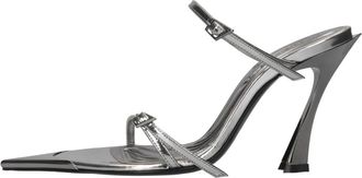 MUGLER Sandalen met bandjes - Dames - Muiltjes - Grijs - 41 EU - Leer - Schoenen
