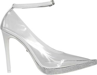 GCDS Rhinestone Pointy-toe Pumps - Dames - Pumps - Wit - 38 EU - Schoenen