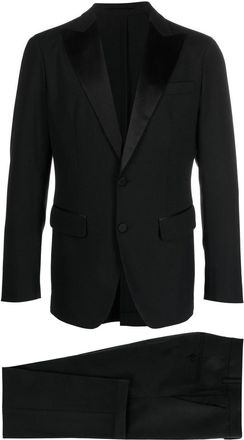 Dsquared2 tailored single-breasted suit - men - Polyester/Viscose/Elastane/Virgin Wool/Polyester - 48 - Black