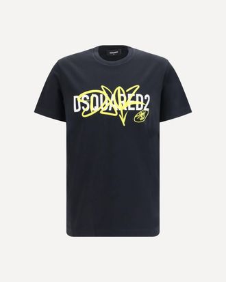 Dsquared2 Cotton printed T-shirt Male XXL
