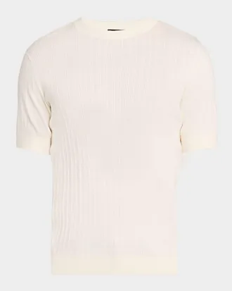 Emporio Armani Men & apos;s Jacquard Stripe Short-Sleeve Sweater