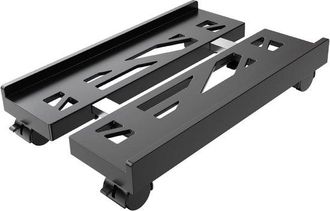 OEM Soporte Para Ordenador, Ajustable Y M&oacute;vil, Soporte Para Cpu, Con 4 Ruedas, Pl&aacute;stico, Soporte Para Cpu Debajo Del Escritorio, Negro