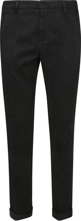 Dondup Slim Chino Broek met Achterzakken - Heren - Chinos - Zwart - W31 - Katoen - Broeken