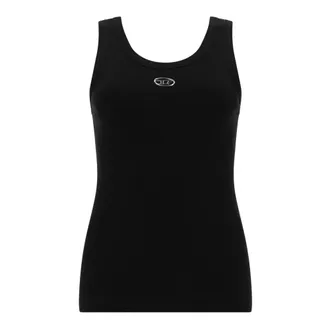 Diesel Tops, Dames, Zwart, L, T-Anki-Od Mouwloze Top