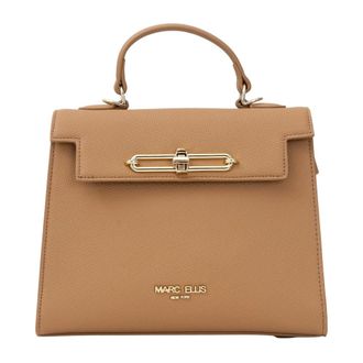 Marc Ellis Borsa Media Beige con Chiusura in Oro - - Bags - Donna - Marrone - ONE SIZE