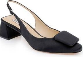 Badgley Mischka Gracen Slingback Pump in Black Satin at Nordstrom Rack, Size 7.5