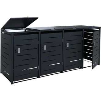 Hhg [nunca Usado] Revestimiento Para Contenedores De Basura De 4 Unidades Hhg-017b, Caja Para Contenedores De Basura, Cubierta Para Contenedores De Basura