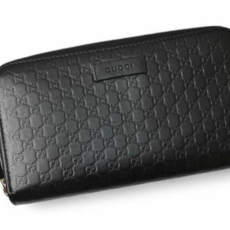Gucci Black Leather Long Wallet (Bi-Fold) (Pre-Owned)