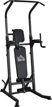 HOMCOM AdjustableandFolded Dip Stands Multi Function Pull ups Fitness