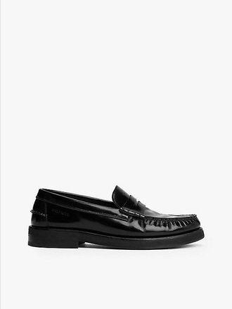 Tommy Hilfiger Leather Embossed Logo Loafers