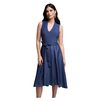 Joseph Ribkoff Elegante Midi Jurk - Dames - Casual kleedjes - Blauw - M - Polyester - Kleedjes