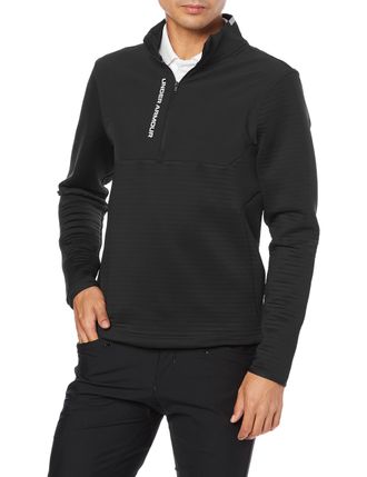 Under Armour Mens Storm Daytona 1/2 Zip Long Sleeve T-Shirt, Black (001)/Reflective, S