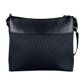 Dior Pre-owned Vintage Canvas Shoulder Bag - Dames - Pre-owned - Zwart - Maat: ONE Size Leer