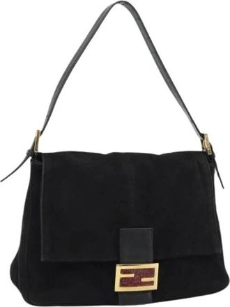 Fendi Pre-owned Borsa a Spalla in Camoscio Vintage - - Pre-owned - Donna - Nero - ONE SIZE