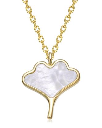Rachel Glauber 14K Plated Pearl Pendant