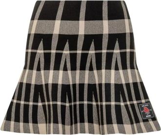 Msgm Plaid Geplooide Minirok - Dames - Korte rokken - Veelkleurig - M - Rokken