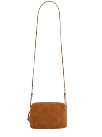 Tory Burch Womens Fleming Bag Brown Leather Shoulder
