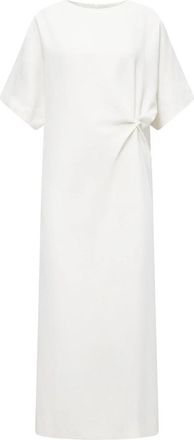 Drykorn Indah Midi Jurk - Dames - Casual kleedjes - Wit - S - Polyester - Kleedjes