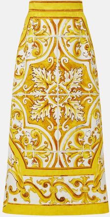 Dolce & Gabbana Majolica brocade midi skirt