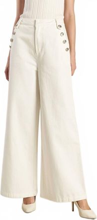 Flying Tomato Solid Woven Pant In White
