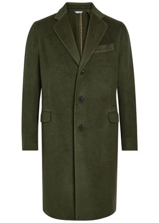 Boglioli Cashmere Long Coat - Dark Green - 48 (UK38 / M)