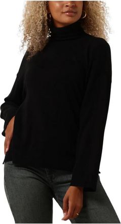 MY ESSENTIAL WARDROBE Zwarte Gebreide Rolkraag Pullover - Dames - Coltruien - Zwart - XS - Truien & Vesten