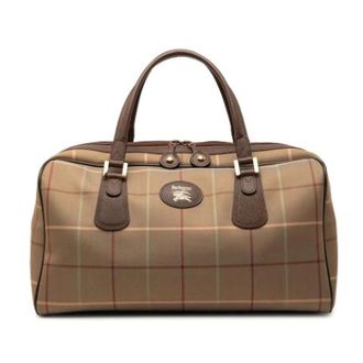 Burberry Pre-owned Handbags, female, Brown, Size: ONE SIZE Pre-owned Boston Bag