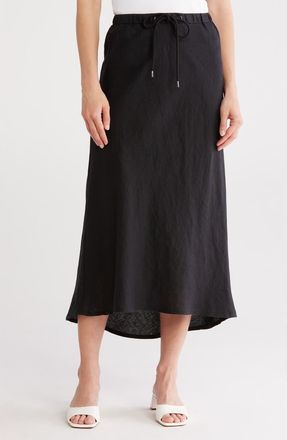 James Perse Bias Cut Linen Skirt in Black at Nordstrom Rack, Size 4 (Fits Like 12 Us)