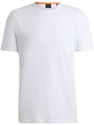 BOSS cotton jersey T-shirt with logo detail - men - Cotton - S - White