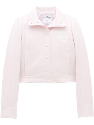 Courr&egrave;ges Light Pink Logo Jacket