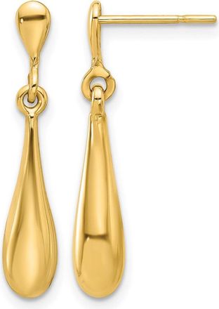 Diamond2Deal 14K Gold Teardrop Shape Drop Dangle Earrings