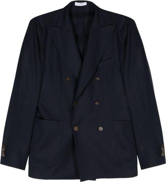 Boglioli single-breasted wool blazer - men - Polybutylene Terephthalate (PBT)/Wool/Viscose - 46 - Blue